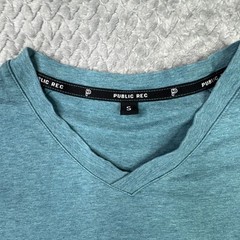 Public Rec Go-To Tee Shirt Mens Small Heather Teal Blue Active Pima Cotton Blend