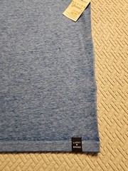 Lucky Brand Venice Burnout Mens M Long Sleeve Henley Shirt Blue NWT