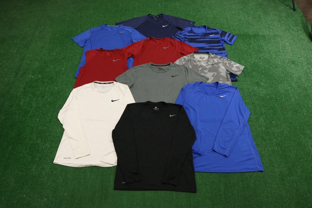Lot Of 10 NIKE Fitted Nike Pro Combat Dri-Fit T-Shirts Men’s Large N14