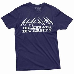 Men’s Celebrate Diversity Guns Riles Tshirt Pro 2nd Amendment constitutional tee