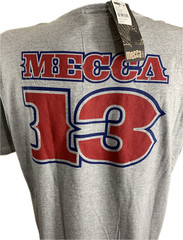 Mecca USA Vintage Y2K Hip Hop Varsity Script Graphic Tee Gray Size L NWT