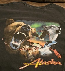 Rare Harley Davidson L/S XL FAIRBANKS ALASKA Wolf/Orca/Bear/Eagle/Salmon/Moose