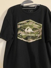 Quiksilver Mens Size XL T-Shirt Black Regular Fit 100% Cotton 48” Chest
