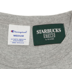 Starbucks BEAMS Champion Heavyweight T-Shirt Gray Japan Exclusive Limited New