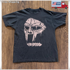 HOT! Mf Doom Mask Vintage Unisex Black T-shirt Size S-5XL