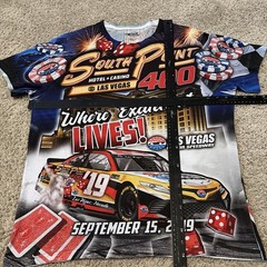 South Point 400 Las Vegas NASCAR Racing 2019 All Over Print T-Shirt Large