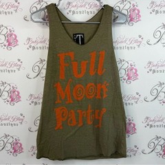 Triple T full moon party tank top orange Olive Green Tank Top Thailand party