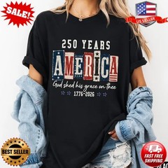 Christian American Flag Tee, 250 Years Anniversary USA T-Shirt S-5XL