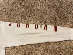 $45 MICHAEL AIR JORDAN FLIGHT JUMPMAN WHITE RED BLUE GOLD LONG SLEEVED T-SHIRT