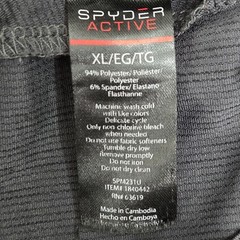 Spyder Men Shirt XL Gray Embroidered Activewear Logo Short Sleeve