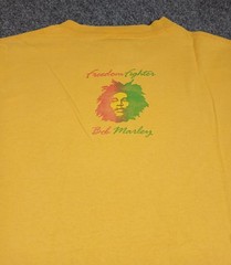 Vintage Bob Marley Freedom Fighter Music 2004 Mens T Shirt Size 1X Zion Yellow