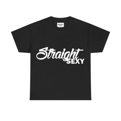 Straight Sexy Graphic T-Shirt Statement Tee Black Print Unisex