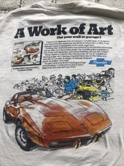 Mens Chemistry Chevy Corvette Graphic White T-Shirt Size L/G See Pics
