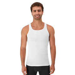 Hanes Men’s Tank Tops Undershirt Moisture Wicking Cotton Ribbed, White – 10 Pack