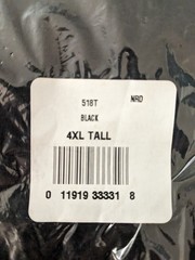 NWT Hanes 4XL Beefy-T Tall Black T-Shirt – Hanes 518T
