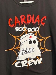 Athletic Works Black T Shirt Men’s Cardiac Boo Boo Crew Shirt Size Large