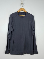 Unbound Merino Shirt Mens XXL Dark Gray Merino Wool Jersey Long Sleeve Crew