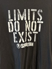 Spartan Black Crew Neck T-Shirt Men’s Regular XL – Limits Do Not Exist