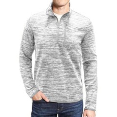 Zonbailon men’s t-shirt solid color quick dry 1 / 4 zipper outdoor long sleeve
