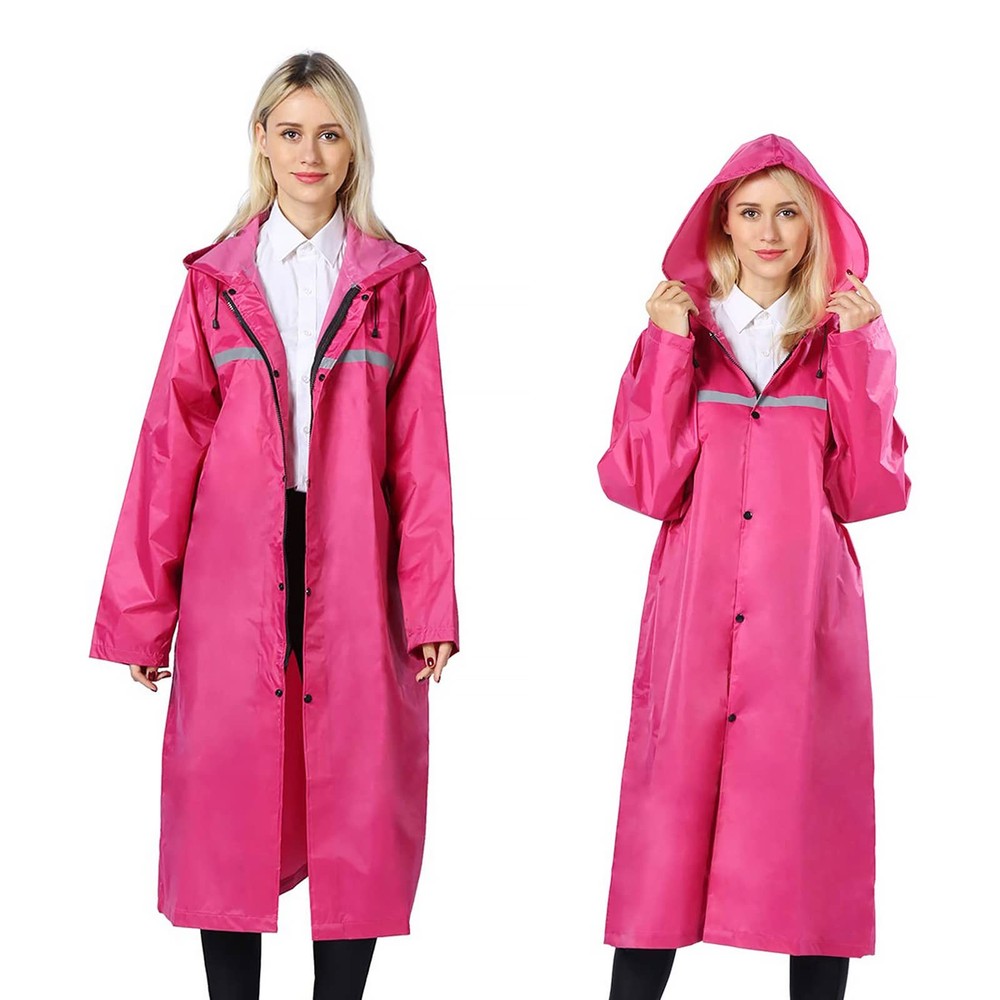 Rain Coats for Adults Ponchos with Hoods Lightweight Waterproof Jacket
