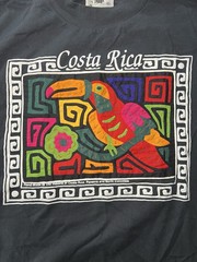 Costa Rica Indios T-Shirt Medium Handmade Kuna Yala Indians Handstitched 90s Y2k