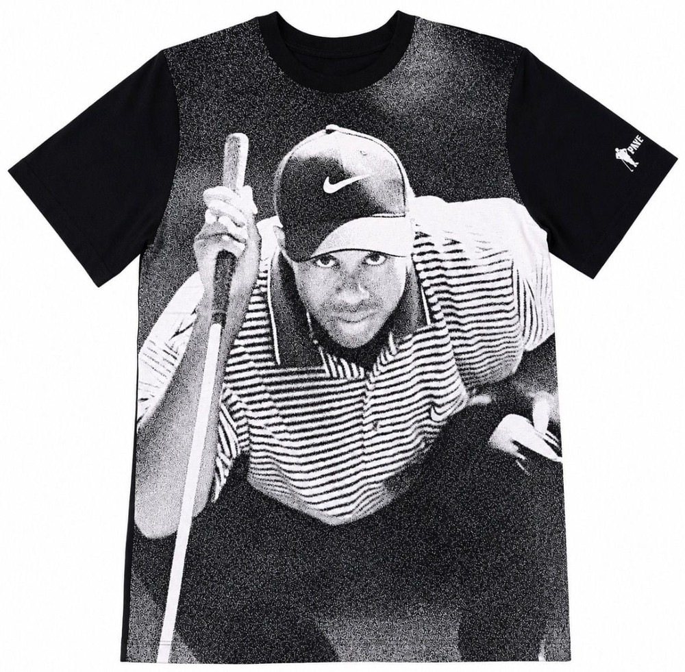 Nike Golf Tiger Woods Poster T-Shirt Black DQ8129-010 Men Size Small S