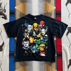 Vintage Y2K Marvel Mad Engine X Men Avengers Collage T Shirt Black Men’s Size XL