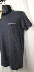Brave Soul Men’s Ginn Dot Print T-shirt Mid Charcoal Marl Size S CR058 GG 16