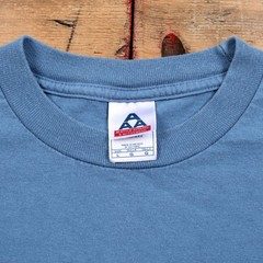 Alstyle Apparel T-shirt L Mens 00s Blue Slogan Funny Humorous Quote