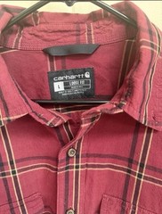 Carhartt Men’s Large Plaid Button-up Shirt Loose Fit Brand New