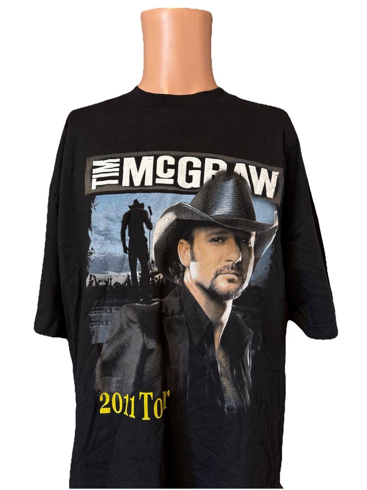 2011 Tim McGraw Tour Black Shirt Size XL Luke Bryan The Band Perry