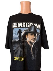 2011 Tim McGraw Tour Black Shirt Size XL Luke Bryan The Band Perry