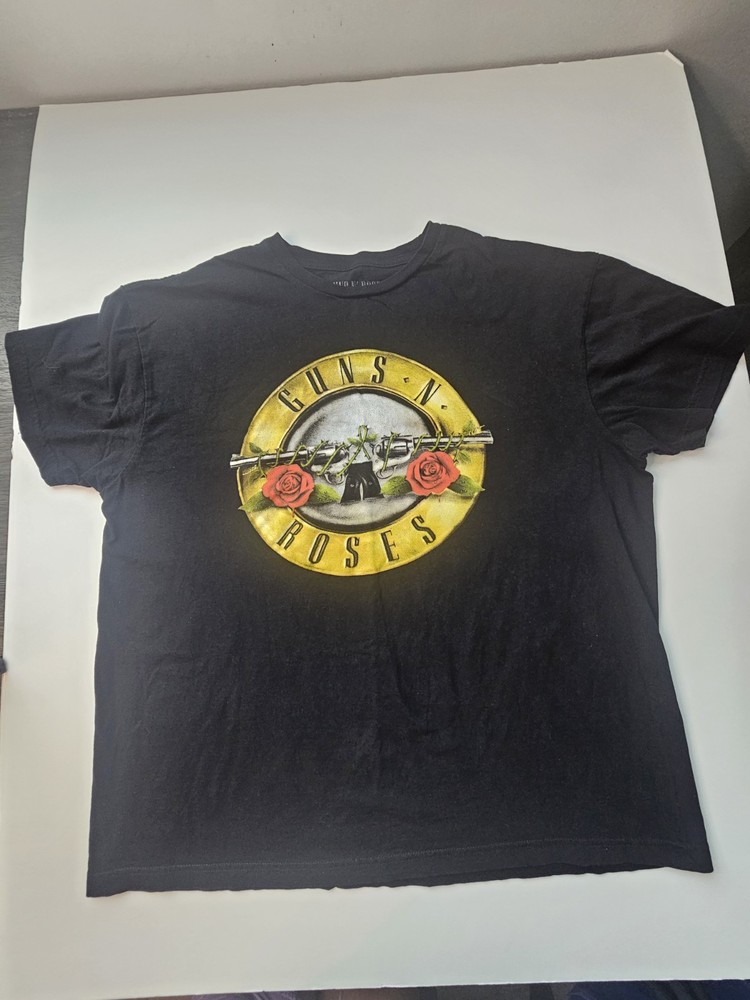 Guns N’ Roses Black Graphic Print 100% Cotton Band T-shirt Size XL