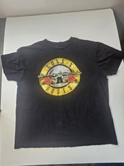 Guns N’ Roses Black Graphic Print 100% Cotton Band T-shirt Size XL