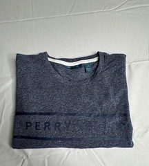 Perry Ellis Men’s Logo Crew Neck Short Sleeve T-Shirt Gray Size L