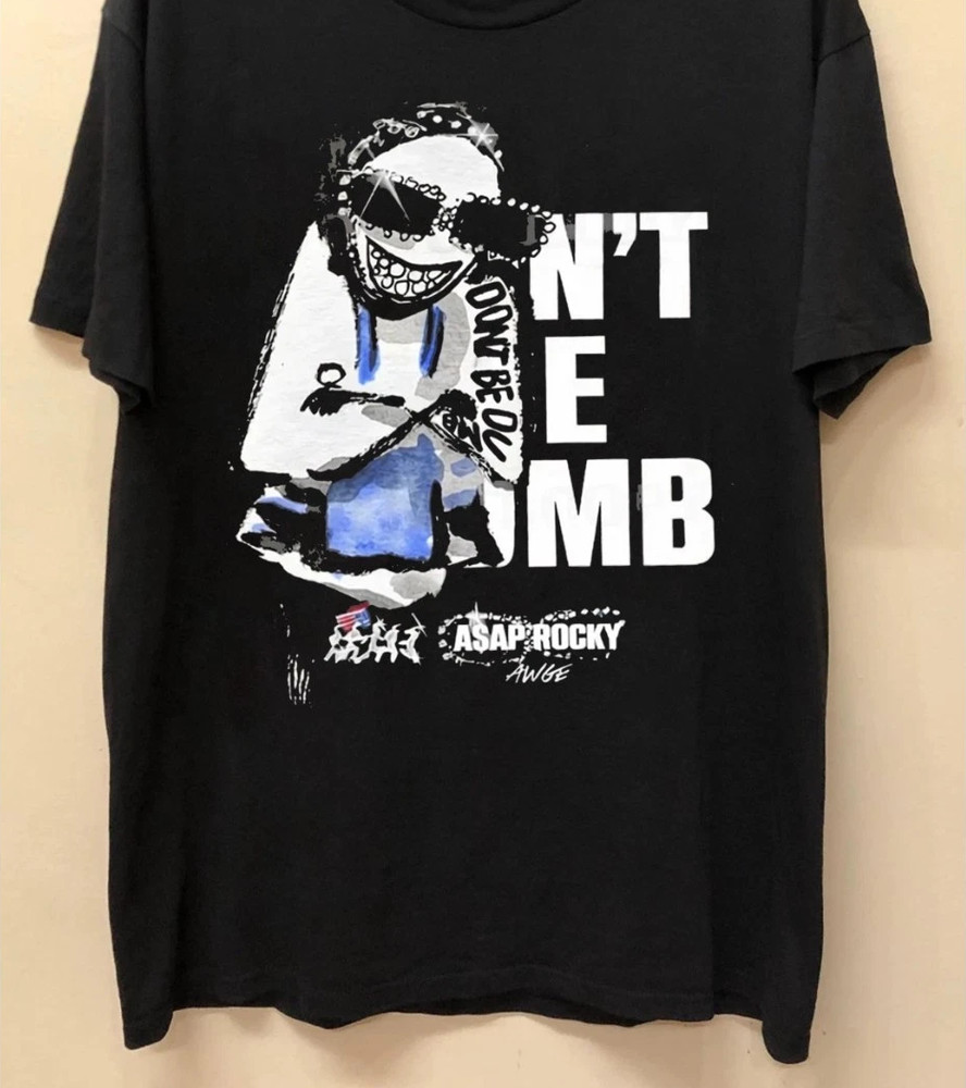 ASAP Rocky Don’t Be Dumb Graphic Multicolor Short Sleeves Unisex T Shirt