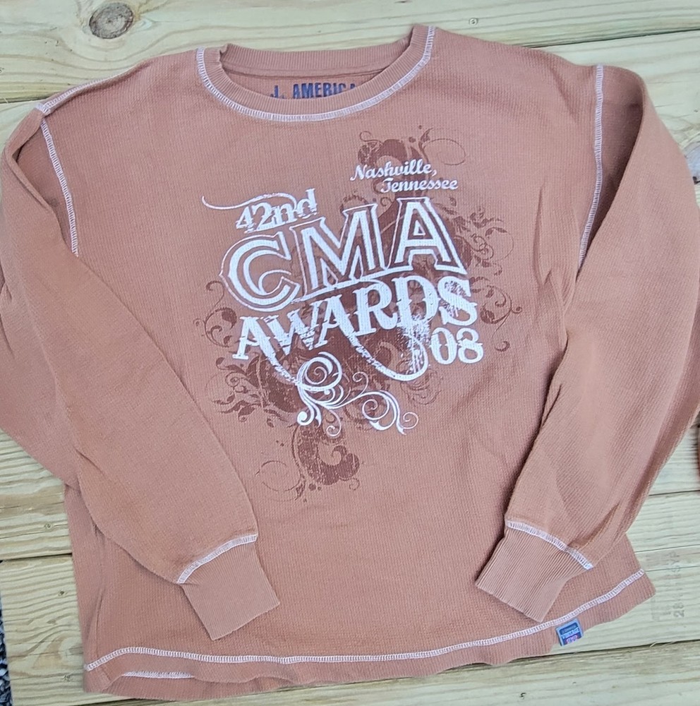 Vintage 42nd Country Music Awards ’08 Long Sleeve Shirt XL 100% Cotton