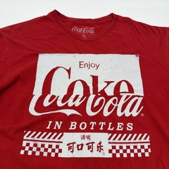 Coca Cola T-shirt Men XL Red Graphic Print Logo 100% Cotton.#46297