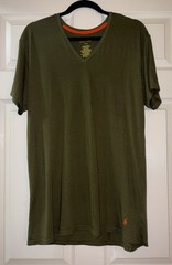Polo Ralph Lauren Green V-Neck T-Shirt Men’s L Short Sleeve Pima Cotton Modal