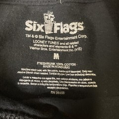 Six Flags Looney Tunes Tshirt Mens Medium Halloween Fright Night Graphic Print