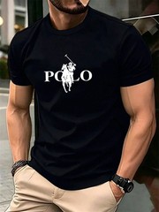 Men’s Summer Casual Business Short Sleeved Round T-shirt, Simple Fashionable
