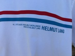 HELMUT LANG Hi Life Saver Men’s T-shirt Medium EUC Red White Blue 2022