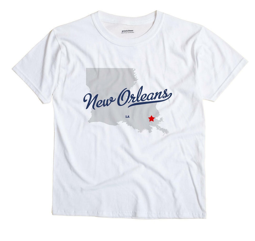New Orleans Louisiana LA T-Shirt MAP