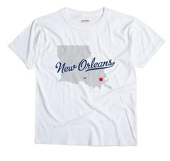 New Orleans Louisiana LA T-Shirt MAP