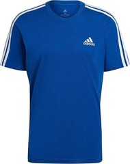 Adidas Essentials 3-stripes Tee Men’s T-Shirt Blue/White HE4410 New
