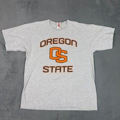 Bayside Oregon State Beavers T Shirt Mens Large Gray OS NCAA Made in USA Tee