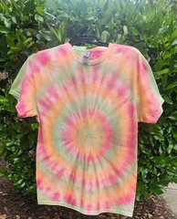 Bull Eye Tie Dye Mens T-Shirt Blank Tye Dyed Tee Spiral New.