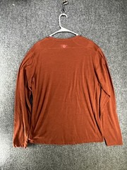 Marmot Mens Red Long Sleeve Shirt Logo Size Medium Base Layer Hiking Outdoor