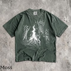 Raccoon Bonfire Comfort Tee Unisex Camping Outdoor Animal
