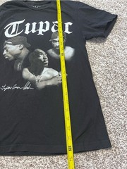 2Pac Tupac Shakur Graphic T-Shirt Black Band Rap Tee Men’s Small 2024 Bravado
